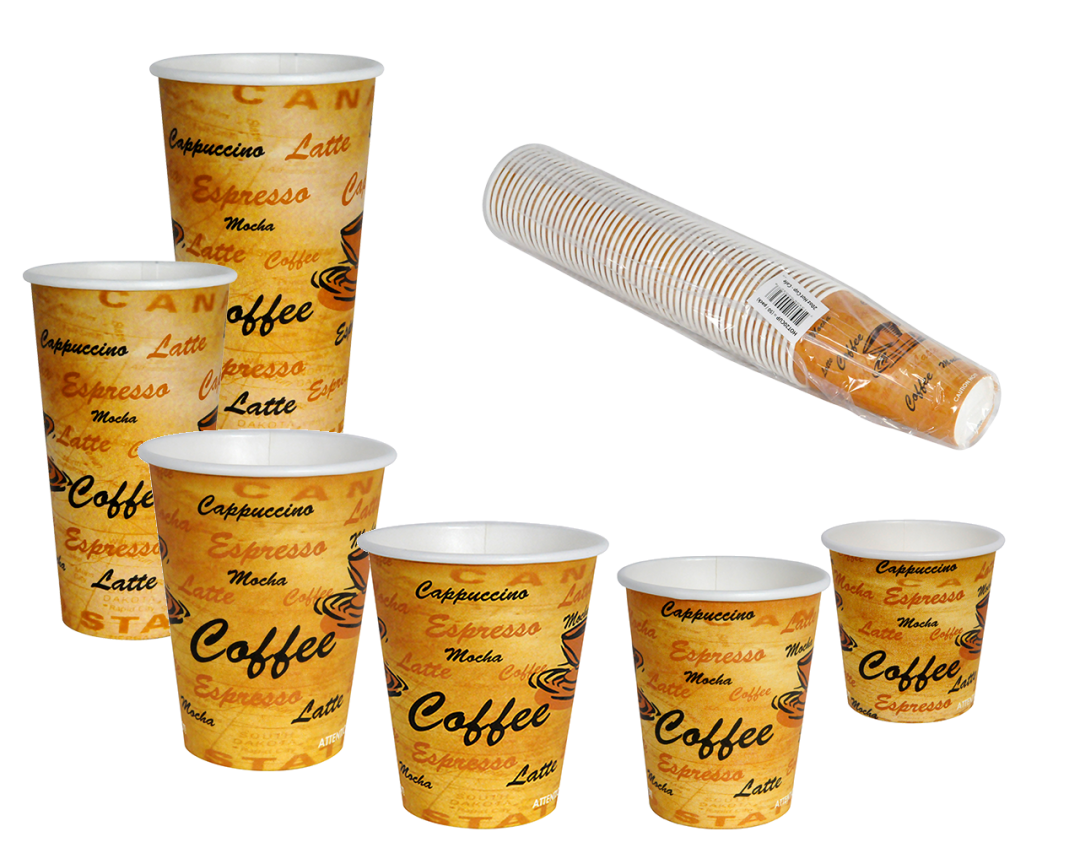 YesEco E2E Coffee Cups printed
